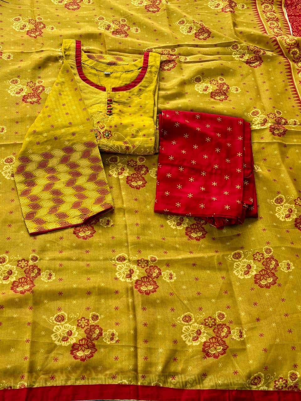 Olive Elegance – Aarong Inspired Stitched Three Piece