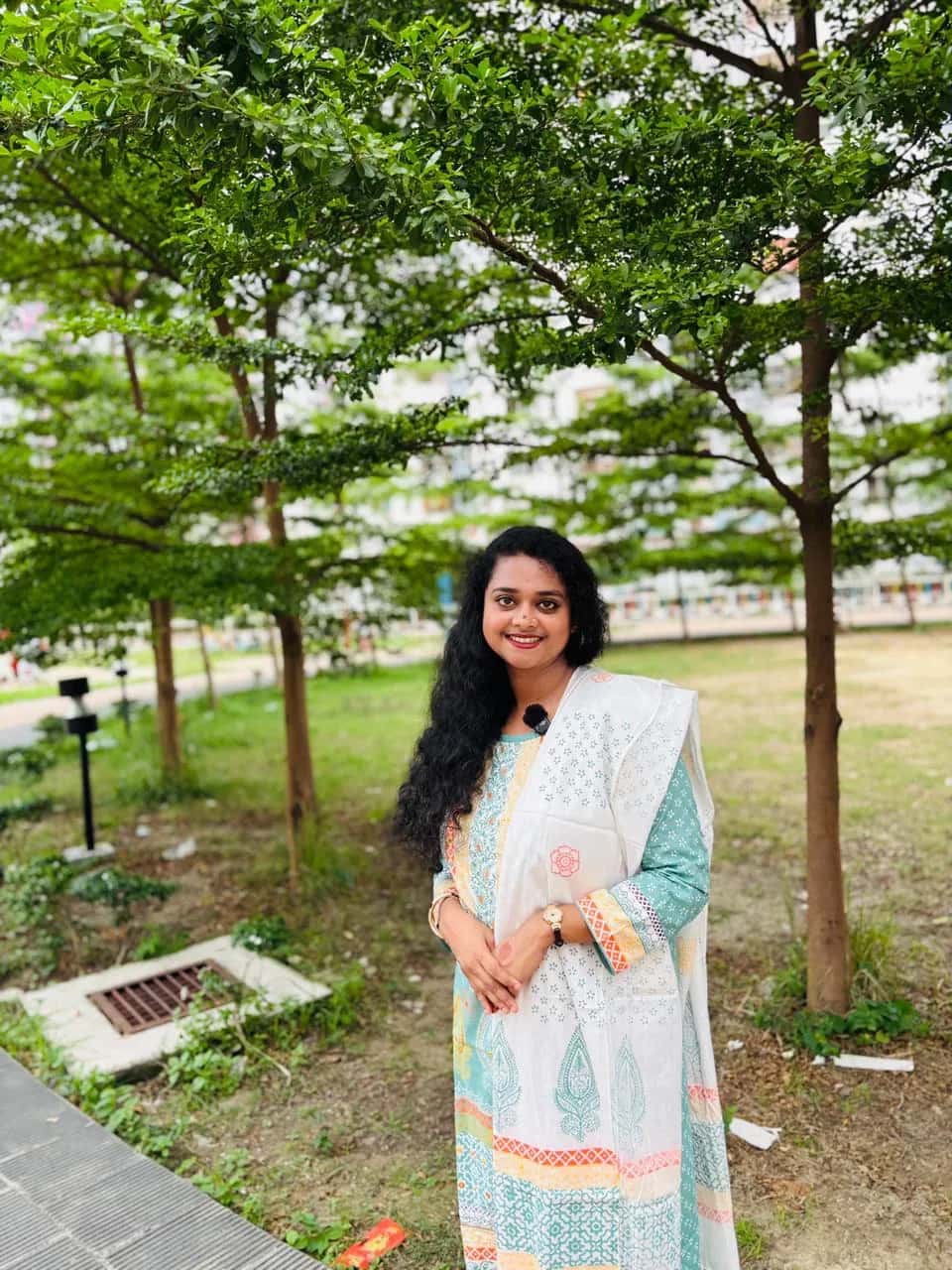 আড়ং ইন্সপায়ারড কটন এমব্রয়ডারি ফুল স্টিচড থ্রি-পিস
