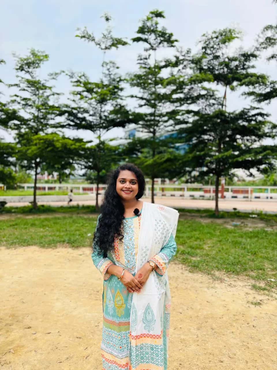আড়ং ইন্সপায়ারড কটন এমব্রয়ডারি ফুল স্টিচড থ্রি-পিস