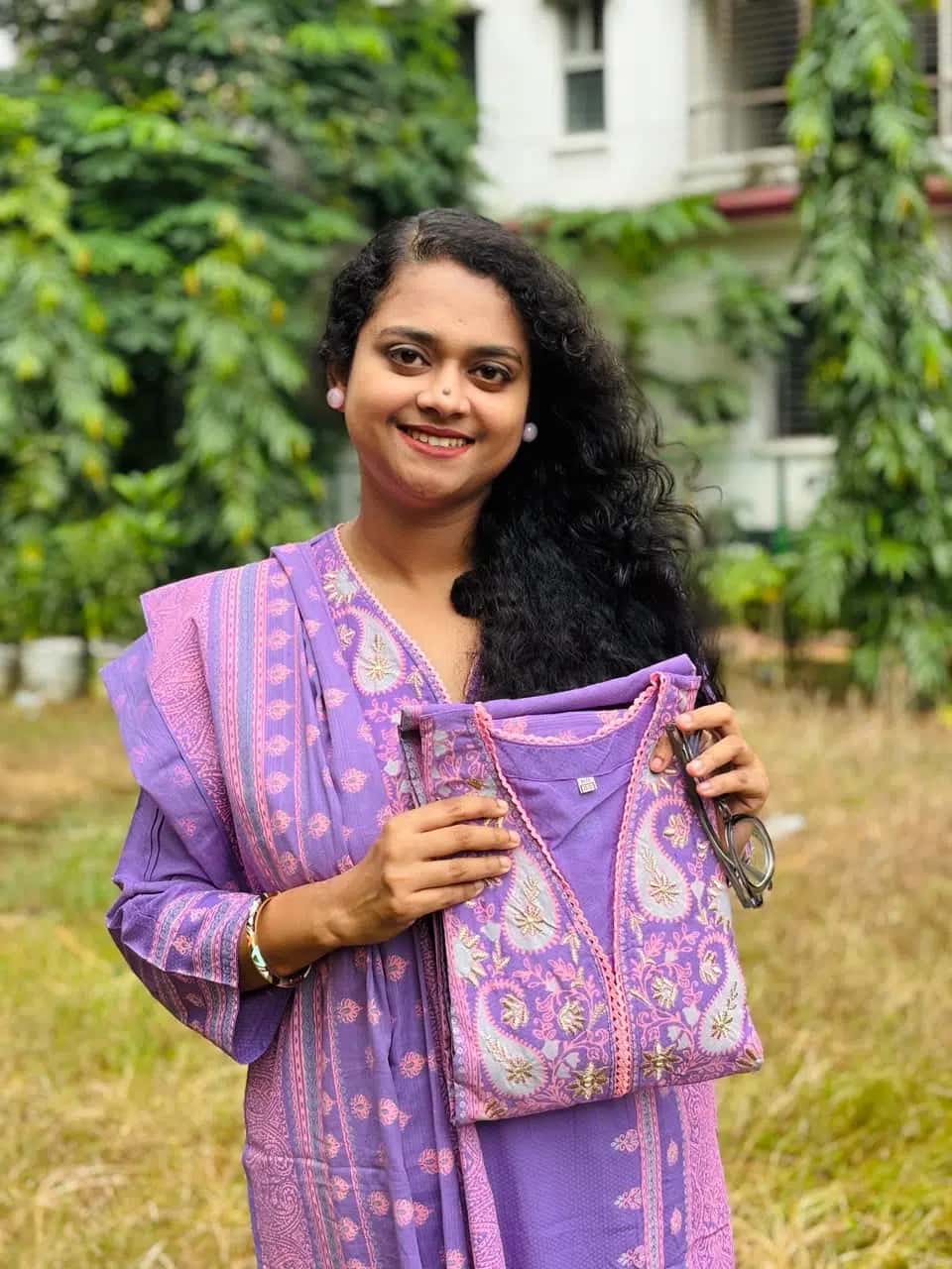 Aarong Inspired Lavender Dress