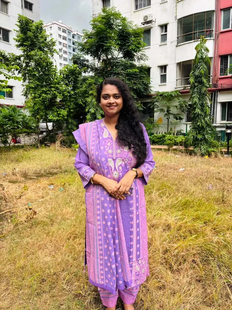Aarong Inspired Lavender Dress