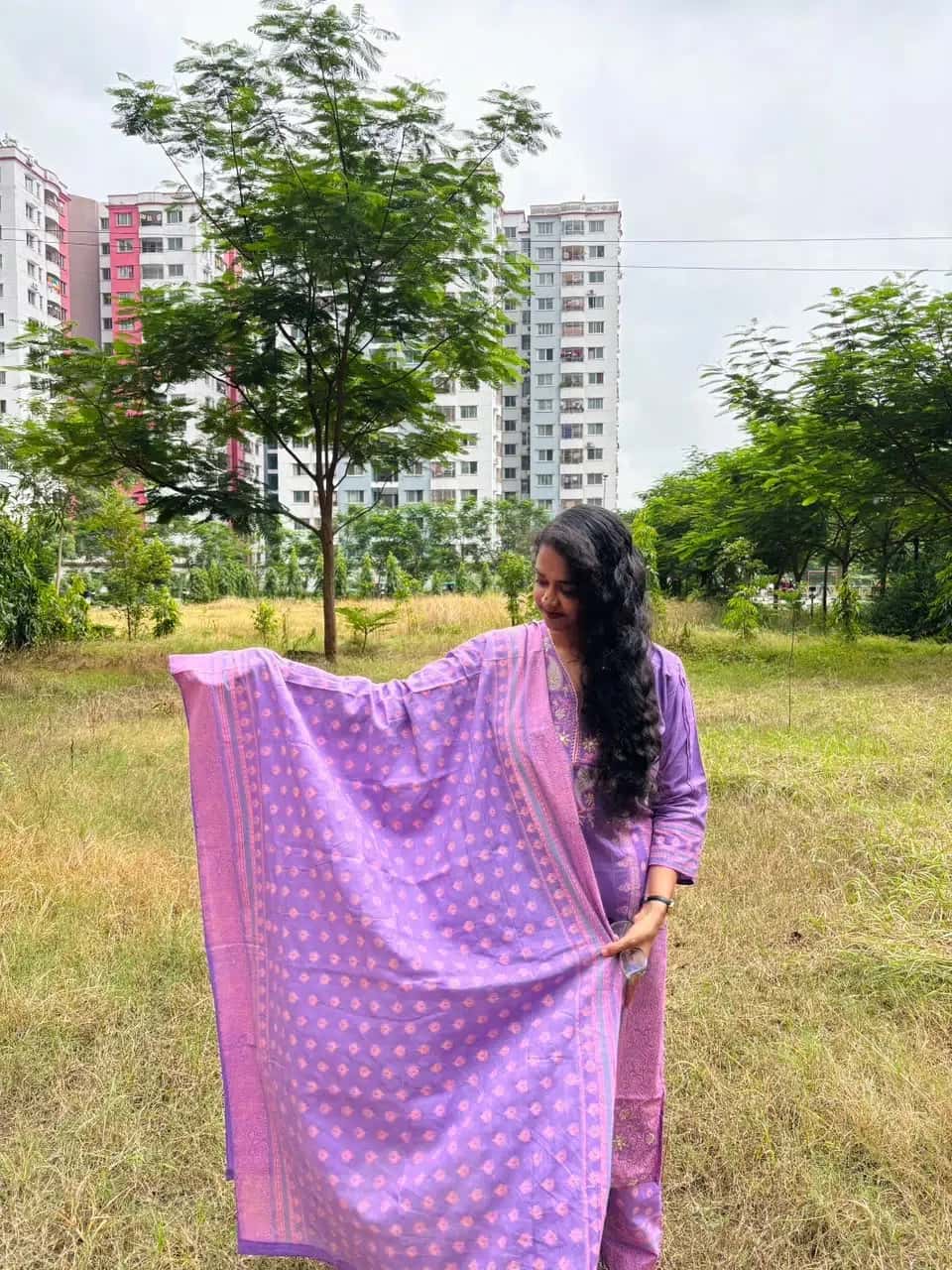 Aarong Inspired Lavender Dress