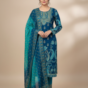 Stitched Designer 3-Piece Dress