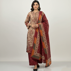 Unstitched Lawn Cotton 3-Piece Set