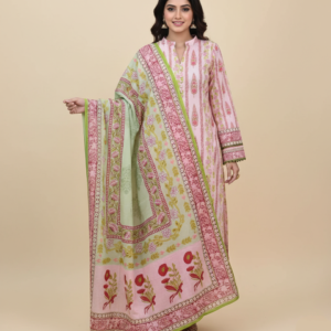 Unstitched Lawn Cotton 3-Piece Set