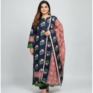 Unstitched Lawn Cotton 3-Piece Set