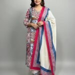 Unstitched Lawn Cotton 3-Piece Dress Set