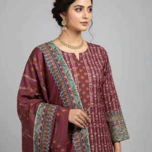 আনস্টিচড লন কটন থ্রি পিস - সালামি অফার