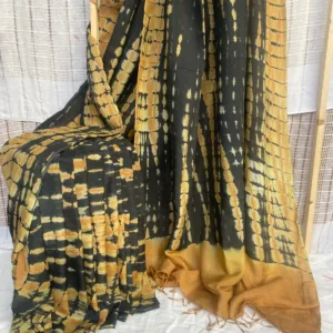 Elegant Shiburi Dye Silk Saree - Shuch Shilpo