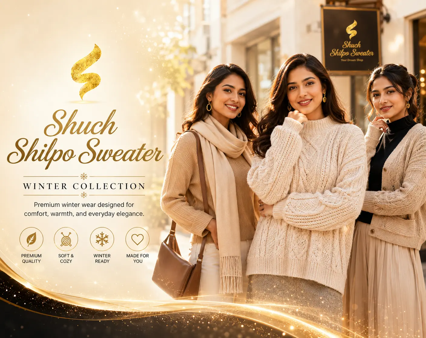 Shuch Shilpo Sweater winter collection with premium cozy women’s wear