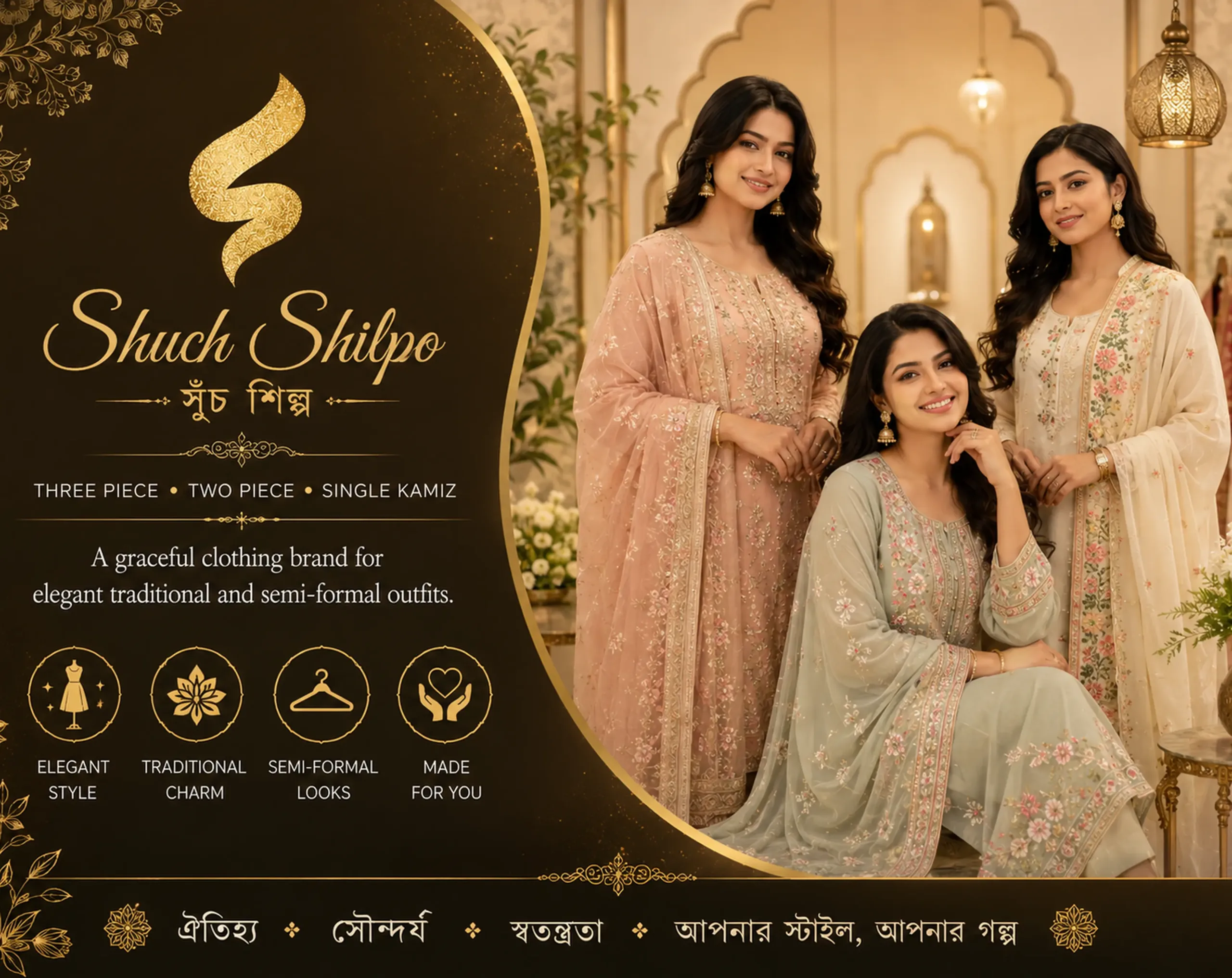 Shuch Shilpo premium women’s traditional and semi-formal clothing collection